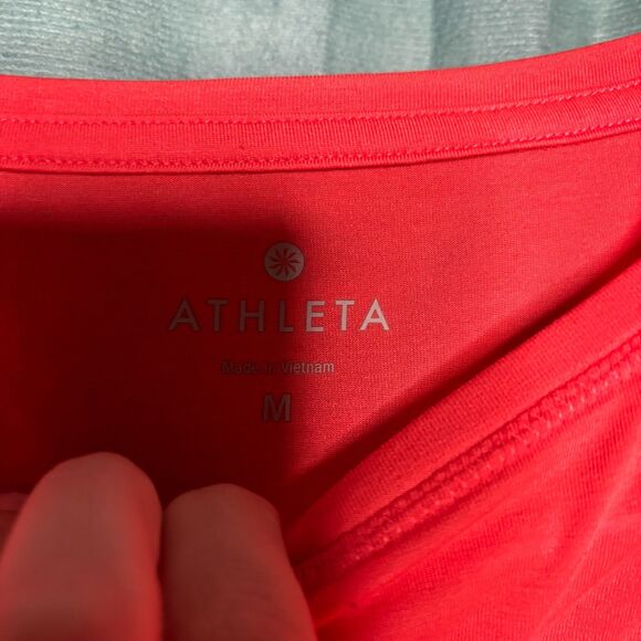 Athleta Coral Short Sleeve Lightweight Comfy Crop Top M - Picture 4 of 5